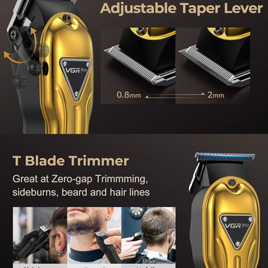 💈🔥 MAQUINA DE PELAR PROFESIONAL VGR PRO + TRIMMER ⚡ INALÁMBRICA KIT COMPLETO 💥 Envío + Garantía - Img 117313256