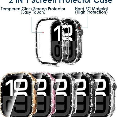 Paquete de 5 fundas protector de pantalla Apple Watch | videojuegoshabana.com - Img 123842519
