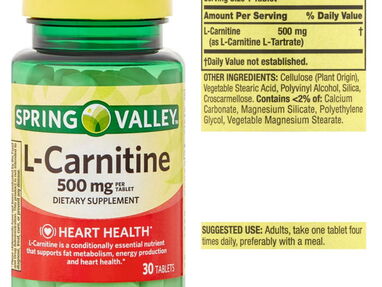 L carnitina 30 tabletas aminoácido qué ayuda en el metabolismo, y ayuda a quemar grasa 55595382 - Img main-image
