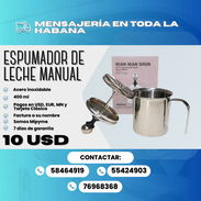 ☕ ESPUMADOR DE LECHE MANUAL 400 ML (ACERO INOXIDABLE) 💰 Precio: 10 USD 🛡️ Garantía: 7 días - Img 57976602