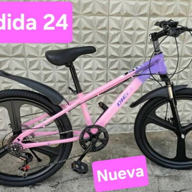 Bicicletas medida 24 con frenos d disco delantero y trasero,21 cambios d velocidad,amortiguacion  nuevas en su caja - 2/2