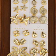 ✨ ¡Nuevos! Aretes de Moda: Aros y Diseños Exclusivos en Tono Dorado/Plateado ✨ - Img 55648197