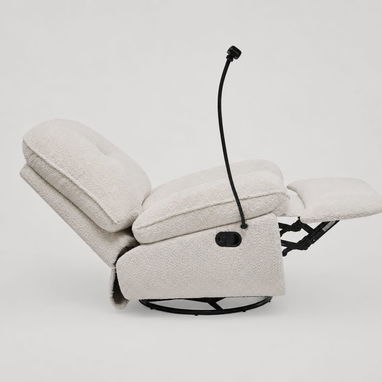 🛋️ Asiento Reclinable Damasco Marfil..Estilo moderno - Img 124179900