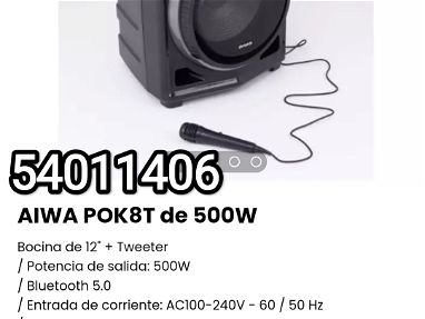 !! Bocina Bluetooth AIWA POK8T de 500W Bocina de 12" + Tweeter!! - Img main-image