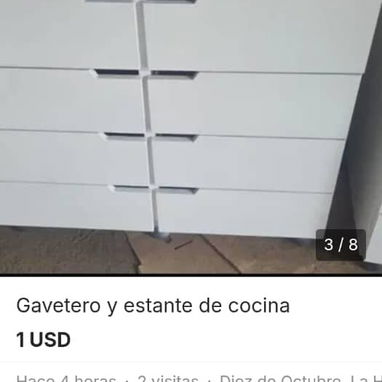 Estantes de cocina y  gavetero de melamina - Img 123629897