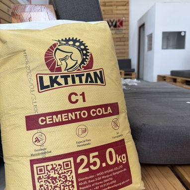 Cemento Porcelanico Gris Cola LKTITAN 25kg - Img 124421833