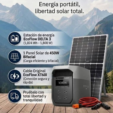 COMBOS ECOFLOW + PANEL SOLAR - 2/3