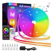 Hifiluz 6.5m Tira De Neón Flex Led Luz Bluetooth Rgb Ip68 Impermeable 16 Millones De Colores Sincronización De Música - Img 51359987