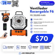 Ventilador Recargable F6 20,000mAh - Img 56704650