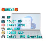 LAPTOP 🎁NUEVA🎁📦CAJA, HP (15-fd0089wm), 15.6" HD, Intel N200, 4GB RAM, 128GB SSD, 10Horas - Img 56716240