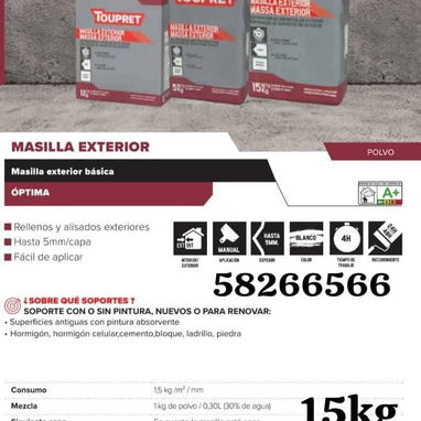 Masilla de exterior y interior importada de España - 3/4