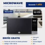 ♨️ MICROONDAS GRIS PLATA CON PUERTA DE ESPEJO 🔴 EKO ♦️20 LITROS 💲 95 USD 🚛 DOMICILIO GRATIS EN TODA LA HABANA - Img 55926900