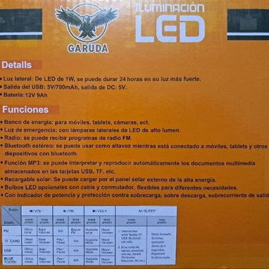 Estación de carga de 108WH y picos de 300W con panel solar - 3/4