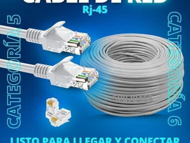 **Cable de RED Categoría 6 Cable de red 1mts Cable de red 2mts Cable de red 3mts Cable de red 4mts Cable de red 5mts - Img main-image