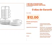 Set de 4 Tazas con Organizador Vertical de 35cm de Altura Máxima VPT#-0275 - Img 55547446