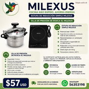 Combo COCINA DE INDUCCIÓN SIMPLE MILEXUS + OLLA DE PRESIÓN DE ROSCA 5L MILEXUS. ESTUFA MÁS OLLA DE PRESIÓN CON ROSCA - Img 57193416