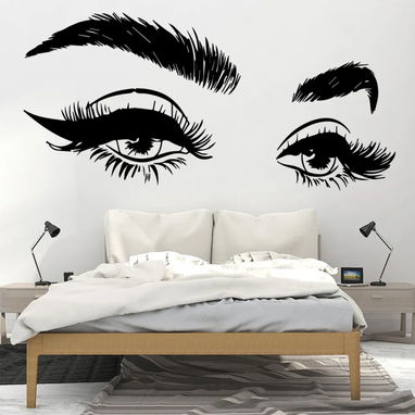 Decoración de pared negocio cejas pestañas - Img 59664322
