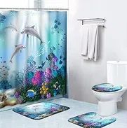 Set de alfombras de baño con cortinas 3D nuevos‼️ - Img 45713103