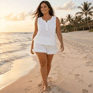 Ropa de verano para damas en lino poliéster - Img 56418553