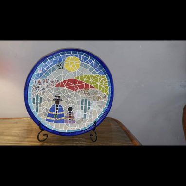 Plato de cerámica hecho de mosaicos - 2/2