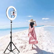 Trípode 📍📸✨ Aro de Luz RGB 1.70 m – Ideal para Fotos, Videos y Streaming ✨📸 - Img 55172242