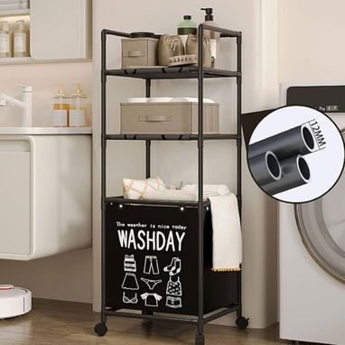Organizador resistente para baño con cesta de ropa (uhb) - Img 113816808