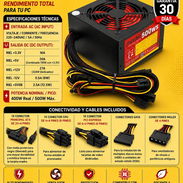 FUENTE DE PC 500WS 220V, ENTREGA DE FACTURA PARA SU GARANTÍA. VARIEDAD DE COMPONENTES DE PC - Img 57167299