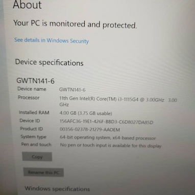 Laptop Gateway Ultra Delgada - Procesador Intel i3 (11ª Gen) - Img 123407961