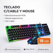 TECLADO CON CABLE Y MOUSE - Img 54471463