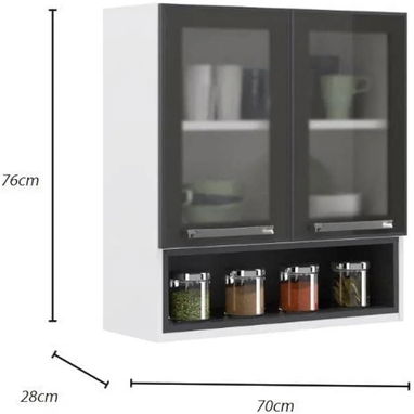 Estante Gabinete de pared para cocina de 2 puertas 🌷 - Img 123686231