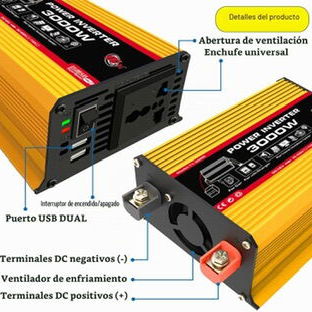 Inversor 12v a 110v con picos de hasta 3000w - 3/3