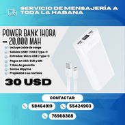 🔋 Power Bank 1Hora GAR117 – 20,000 mAh 🔋 💵 Precio: $30 USD 🛡️ Garantía: 7 días - Img 57299878