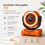 VENTILADOR RECARGABLE T11 - Img 56339362
