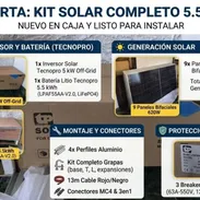 Kit completo de 9 paneles solares, convertidor y batería de iones de litio listo para montar. - Img 56142447