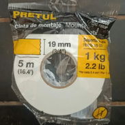 Cinta doble cara Marca: NIOVAL Medidas: 1.9 cm x 5 m Uso rudo, buen agarre, alta resistencia - Img 57936745