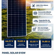 ☀️ Panel solar bifacial LONGi 610 W | Factura y mensajería gratis 🚚 - Img 58235192