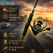 🎣 CAÑA Y 🐟 CARRETE DE SPINNING 2.10 M. MENSAJERÍA CIN FACTURA. 📲 TL 54833699 - Img 55476277