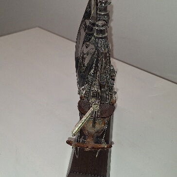 Adorno. Maqueta de un barco velero de madera y metal - 2/4