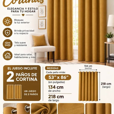 Cortinas blackout de 2 paños - 7/7