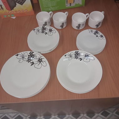 SET DE VAJILLAS DE CERÁMICA 20 PIEZAS, 4 DISEÑOS DIFERENTES DISPONIBLES, ENTREGA DE FACTURA - Img 122025388