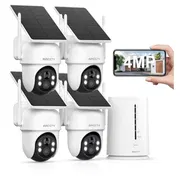 ☎️53544655 🛵 Entrega Gratis ⭐ Kit de Cámaras de Seguridad Solar Inalámbricas 4MP (4 Cámaras)⭐ - Img 53327434