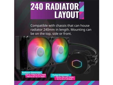 0km✅ Disipador Líquido Cooler Master MasterLiquid ML240L ARGB V2 📦 AM4 ☎️56092006 - Img 67390296