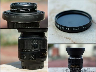 Lente Nikon Nikkor AF-S 18-55mm f/3.5 - 5.6 GII VR + Filtro Polarizador (nuevo) 56274814 - Img main-image-45642849