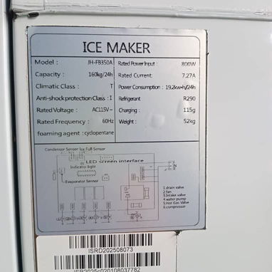 Maquina de hielo de 160 kg de hielo diarios, solamente 3 semanas de uso  como se ve en la foto como nuevo ‼️ - Img 126148467