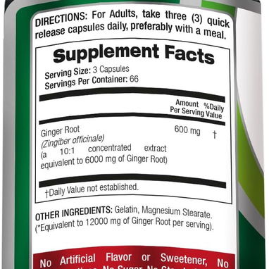 Raíz de Jengibre 6000mg (FITO MEDIC'S · 200 cápsulas) - 2/8