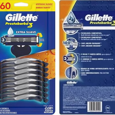 Set de Máquinas de Afeitar Gillete Prestobarba 3(16 unid) - Img 123676139