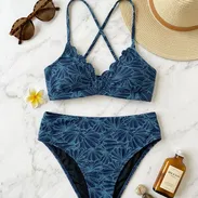 Bikini de talle alto con diseño de ondas (Trusa de dos piezas) - 18 USD TALLA S - Img 55415038