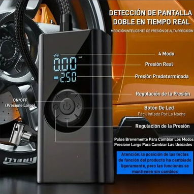 Compresor de aire portátil y recargable con bateria de 9000mha - Img 122703956