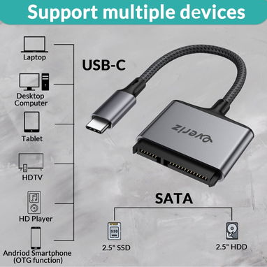 🔌 Cable Adaptador SATA 2.5 a USB-C 3.1 Everiz 🌐 - Img 126073930