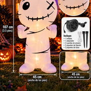 👻😱Inflable de muñeco vudú para decorar Haloween 🎃1.07 metros de alto - Img 57947514